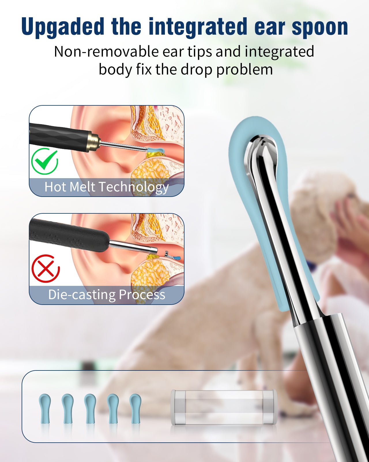 KEKOY 1296P HD Ear Cleaner with 13 Pcs Kit