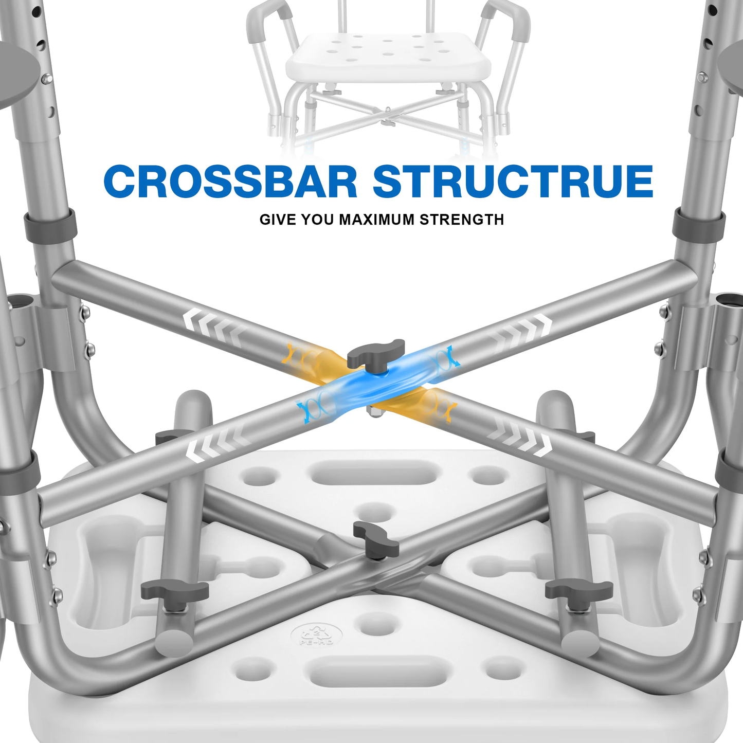 Heavy Duty Shower Chair for Inside Shower, FSA/HSA Eligible 550LBs