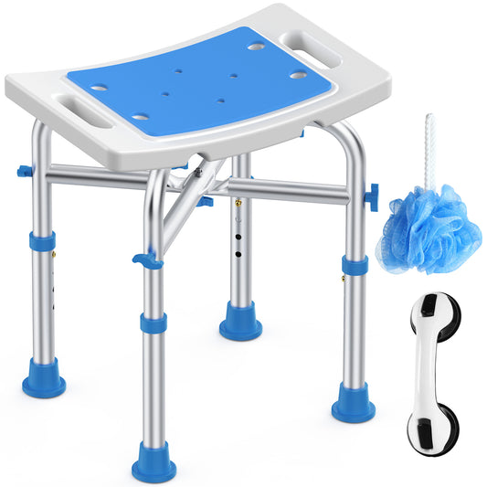 KEKOY Shower Chair with 4 Adjustable Height