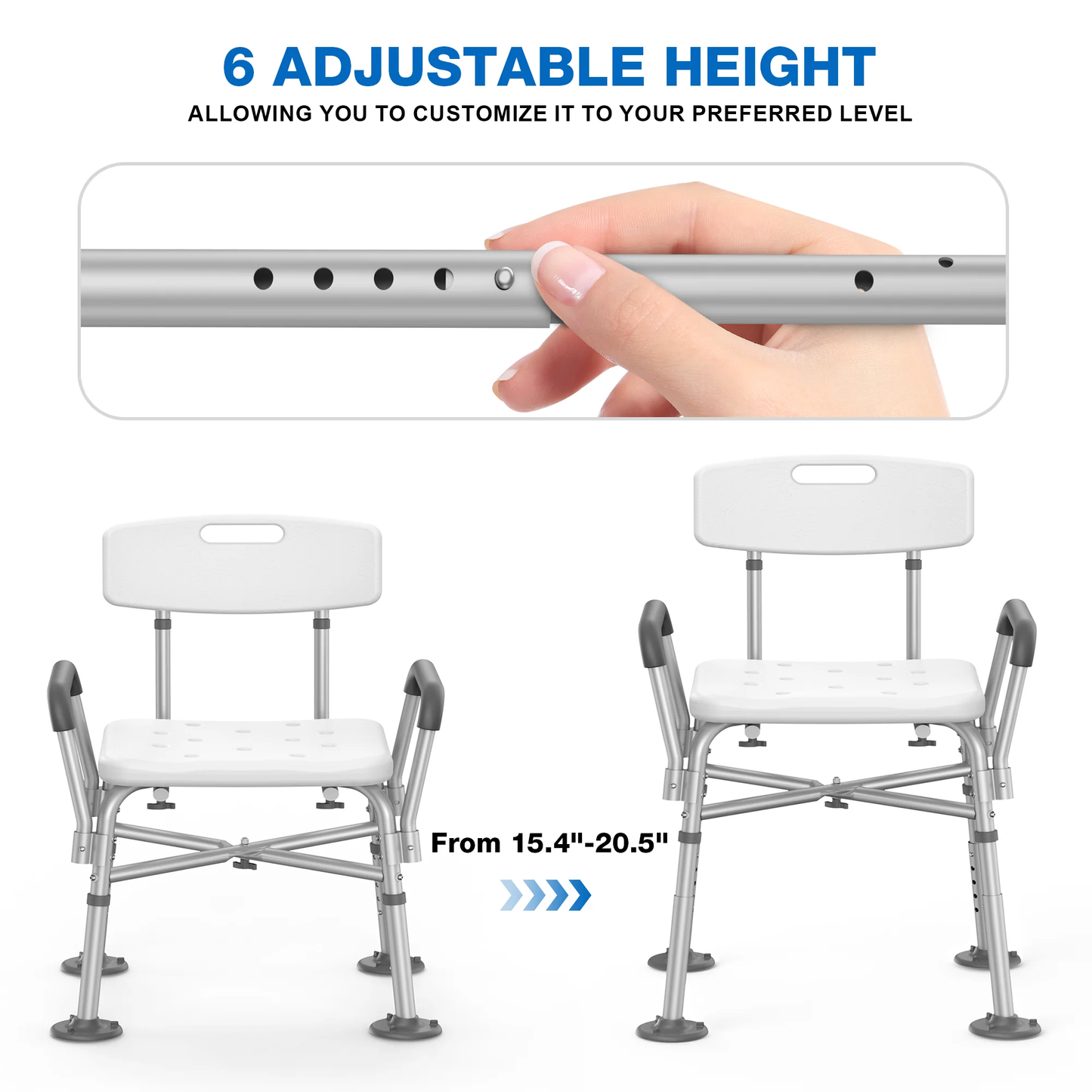 Heavy Duty Shower Chair for Inside Shower, FSA/HSA Eligible 550LBs