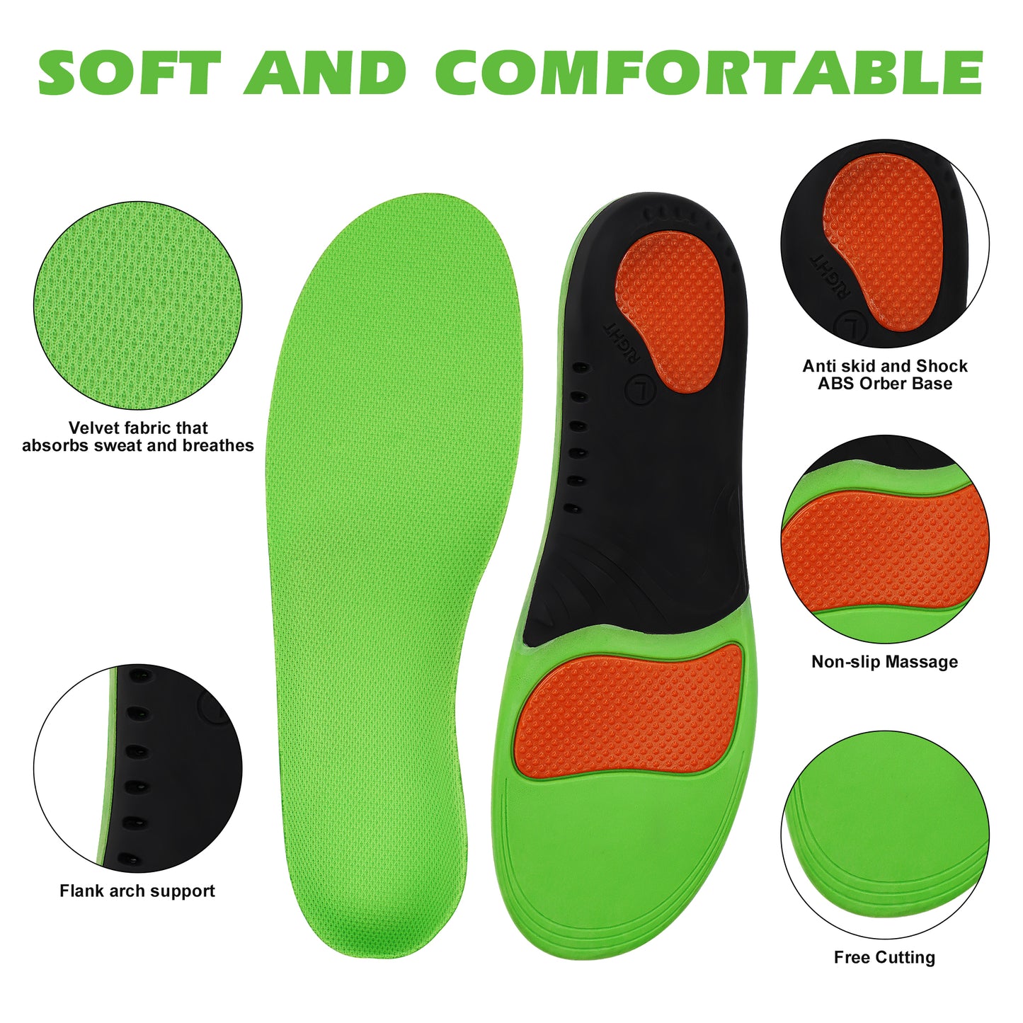 KEKOY Orthotics Insoles with Arch Support