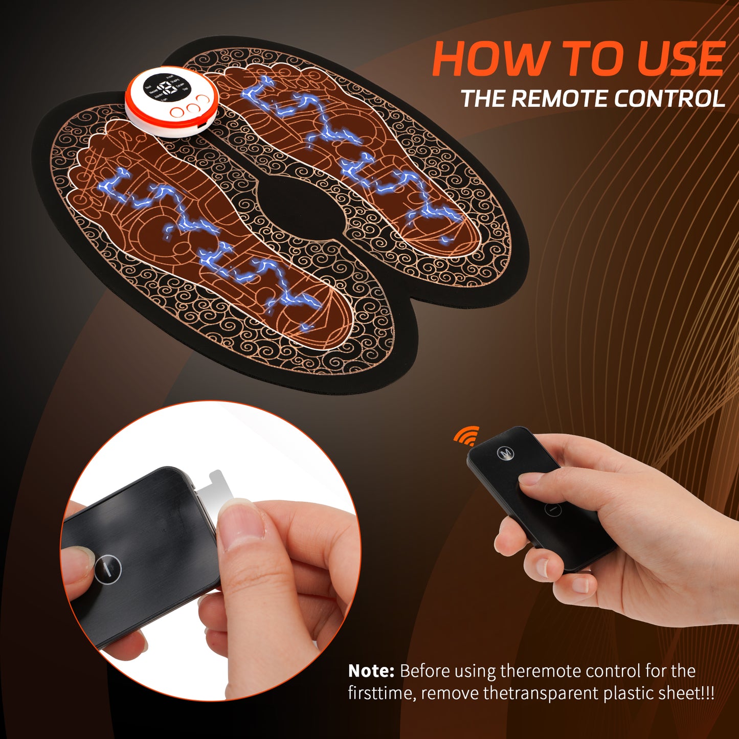 KEKOY EMS Foot Massager Mat with Remote Control